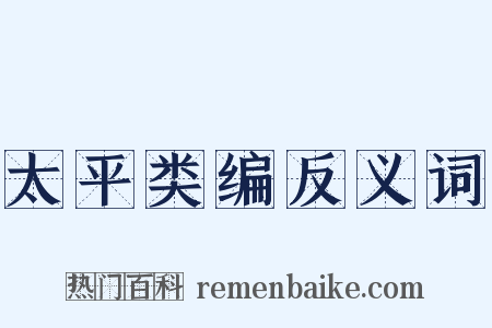 太平类编反义词是什么意思的图片